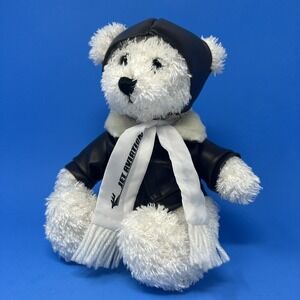 Steven Smith Jet Aviation Bear in Faux Leather Flight Suit 10" Plush Stuffed Toy